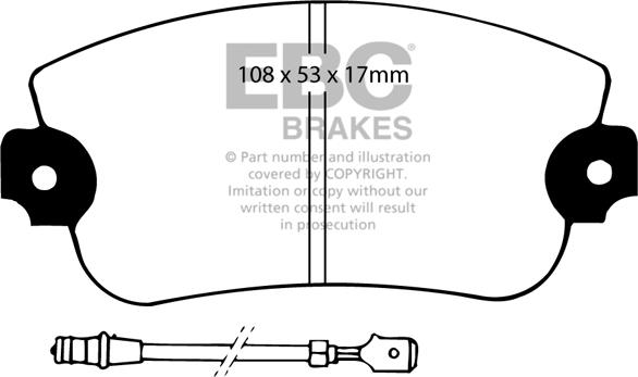 EBC Brakes DP230 - Kit de plaquettes de frein, frein à disque cwaw.fr