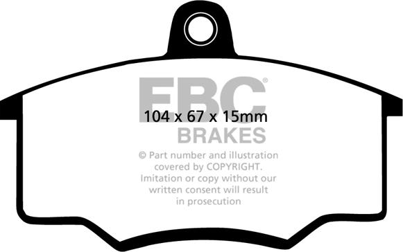 EBC Brakes DP310/2 - Kit de plaquettes de frein, frein à disque cwaw.fr