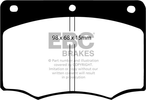 EBC Brakes DP296 - Kit de plaquettes de frein, frein à disque cwaw.fr