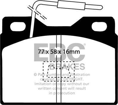 EBC Brakes DP220/9 - Kit de plaquettes de frein, frein à disque cwaw.fr