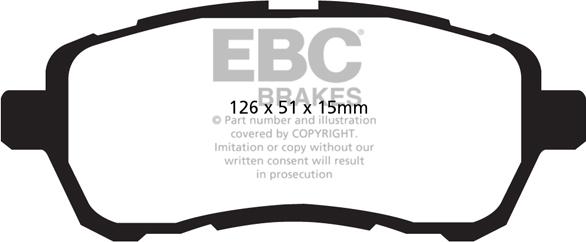 EBC Brakes DP22003 - Kit de plaquettes de frein, frein à disque cwaw.fr