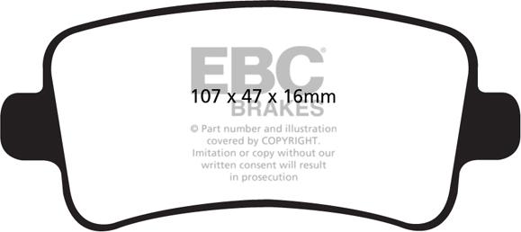 EBC Brakes DP22016 - Kit de plaquettes de frein, frein à disque cwaw.fr