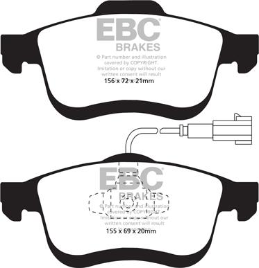 EBC Brakes DP22010/2 - Kit de plaquettes de frein, frein à disque cwaw.fr