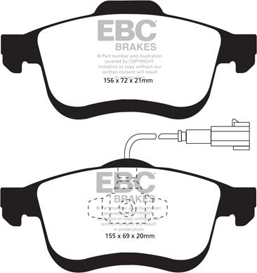 EBC Brakes DP22010 - Kit de plaquettes de frein, frein à disque cwaw.fr