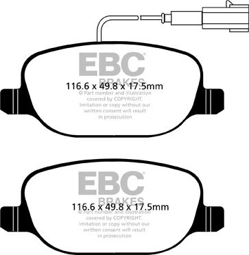 EBC Brakes DP22080 - Kit de plaquettes de frein, frein à disque cwaw.fr