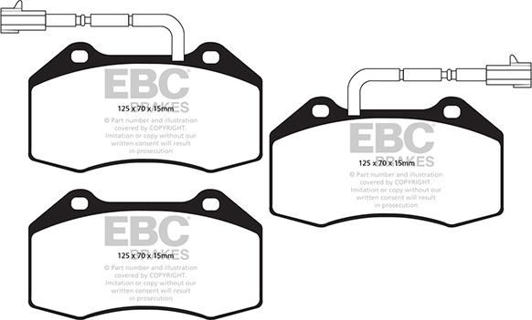 EBC Brakes DP42021/2R - Kit de plaquettes de frein, frein à disque cwaw.fr