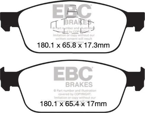 EBC Brakes DP22145 - Kit de plaquettes de frein, frein à disque cwaw.fr