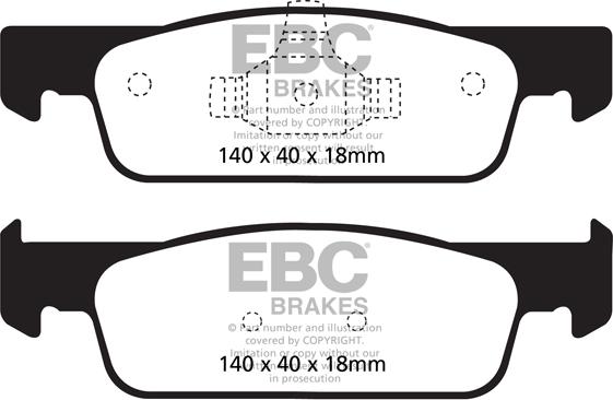 EBC Brakes DP22146 - Kit de plaquettes de frein, frein à disque cwaw.fr