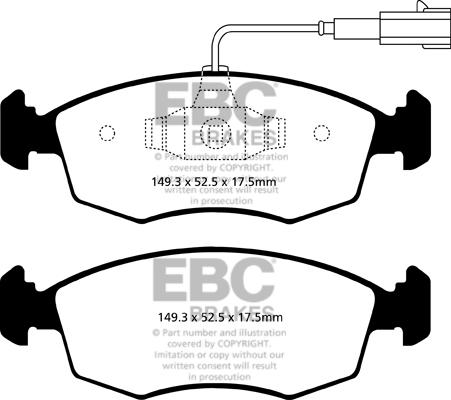 EBC Brakes DP22141 - Kit de plaquettes de frein, frein à disque cwaw.fr