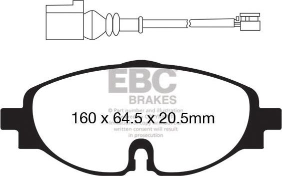 EBC Brakes DP32150C - Kit de plaquettes de frein, frein à disque cwaw.fr