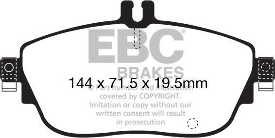 EBC Brakes DP22165 - Kit de plaquettes de frein, frein à disque cwaw.fr