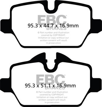 EBC Brakes DP22102 - Kit de plaquettes de frein, frein à disque cwaw.fr