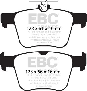 EBC Brakes DP22173 - Kit de plaquettes de frein, frein à disque cwaw.fr