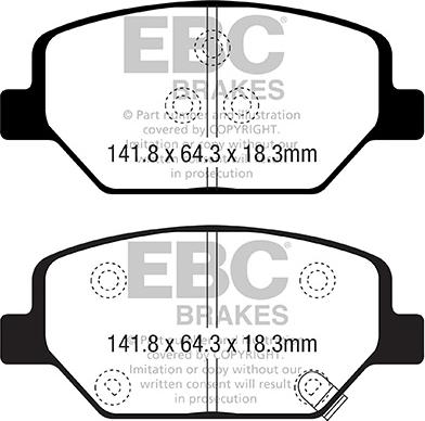 EBC Brakes DP22351 - Kit de plaquettes de frein, frein à disque cwaw.fr