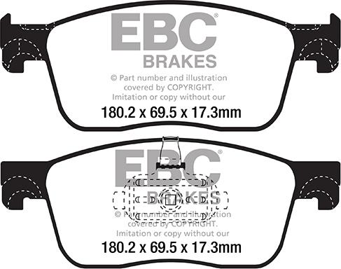 EBC Brakes DP22308 - Kit de plaquettes de frein, frein à disque cwaw.fr