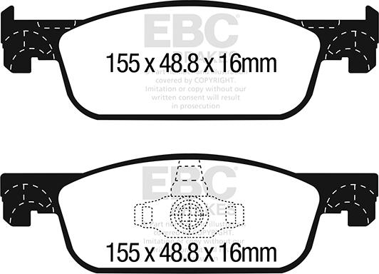 EBC Brakes DP22312 - Kit de plaquettes de frein, frein à disque cwaw.fr