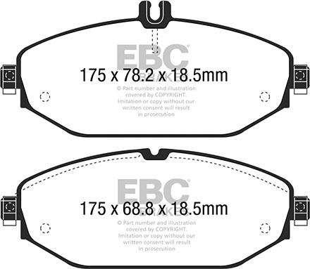 EBC Brakes DP22214 - Kit de plaquettes de frein, frein à disque cwaw.fr