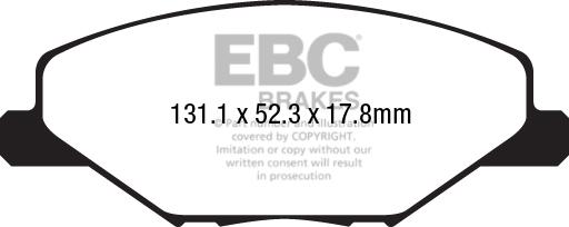 EBC Brakes DPX2211 - Kit de plaquettes de frein, frein à disque cwaw.fr