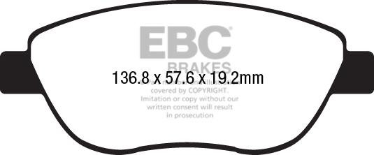 EBC Brakes DP22212 - Kit de plaquettes de frein, frein à disque cwaw.fr