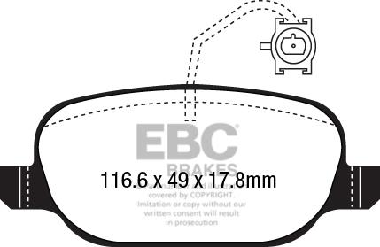 EBC Brakes DP42236R - Kit de plaquettes de frein, frein à disque cwaw.fr