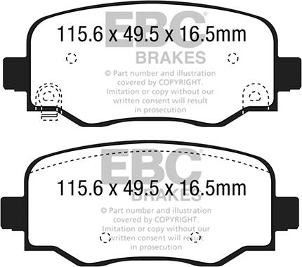 EBC Brakes DP22237 - Kit de plaquettes de frein, frein à disque cwaw.fr