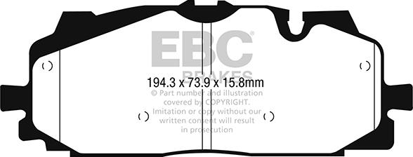 EBC Brakes DP42277R - Kit de plaquettes de frein, frein à disque cwaw.fr