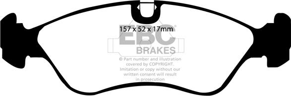 EBC Brakes DP2760 - Kit de plaquettes de frein, frein à disque cwaw.fr