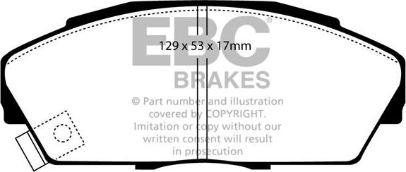 EBC Brakes DP2719/2 - Kit de plaquettes de frein, frein à disque cwaw.fr