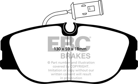 EBC Brakes DP2733/3 - Kit de plaquettes de frein, frein à disque cwaw.fr