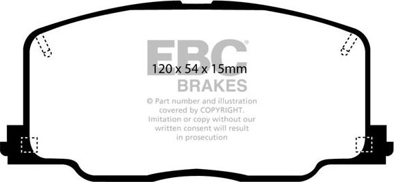 EBC Brakes DP4725R - Kit de plaquettes de frein, frein à disque cwaw.fr