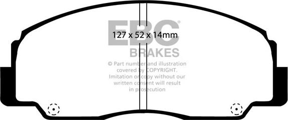 EBC Brakes DP799 - Kit de plaquettes de frein, frein à disque cwaw.fr