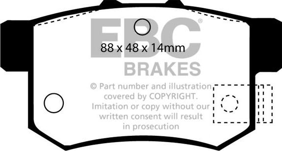 EBC Brakes DP781 - Kit de plaquettes de frein, frein à disque cwaw.fr