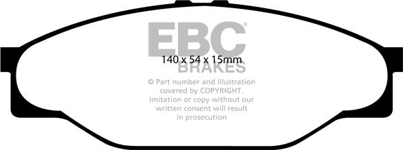 EBC Brakes DP787 - Kit de plaquettes de frein, frein à disque cwaw.fr