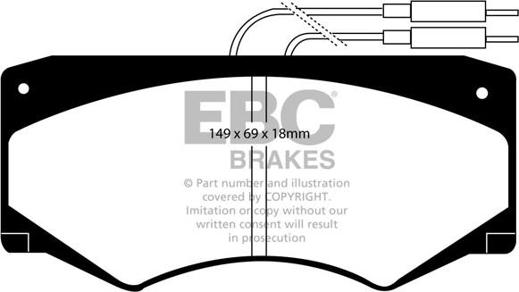 EBC Brakes DP720 - Kit de plaquettes de frein, frein à disque cwaw.fr