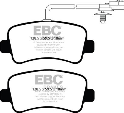 EBC Brakes DPX2084 - Kit de plaquettes de frein, frein à disque cwaw.fr