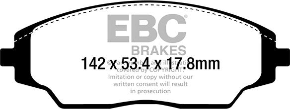 EBC Brakes DPX2294 - Kit de plaquettes de frein, frein à disque cwaw.fr