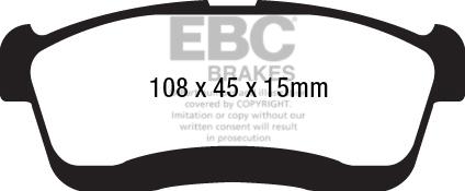 EBC Brakes DPX2238 - Kit de plaquettes de frein, frein à disque cwaw.fr