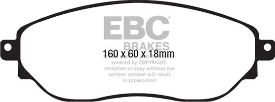 EBC Brakes DPX2226 - Kit de plaquettes de frein, frein à disque cwaw.fr