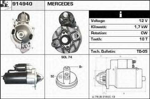 EDR 914940 - Démarreur cwaw.fr