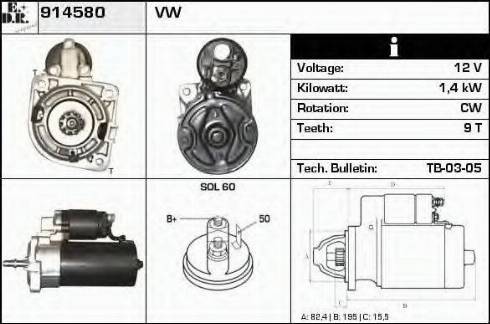 EDR 914580 - Démarreur cwaw.fr