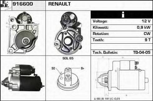 EDR 916600 - Démarreur cwaw.fr