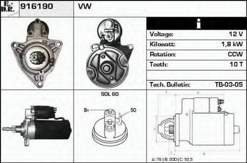 EDR 916190 - Démarreur cwaw.fr