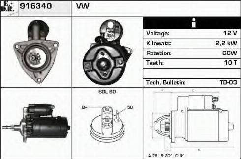 EDR 916340 - Démarreur cwaw.fr