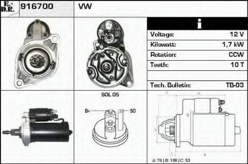 EDR 916700 - Démarreur cwaw.fr