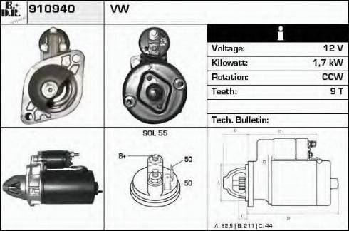 EDR 910940 - Démarreur cwaw.fr