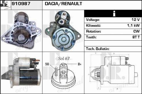 EDR 910987 - Démarreur cwaw.fr