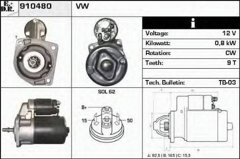 EDR 910480 - Démarreur cwaw.fr