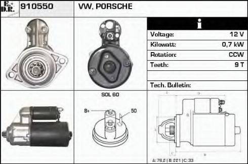 EDR 910550 - Démarreur cwaw.fr