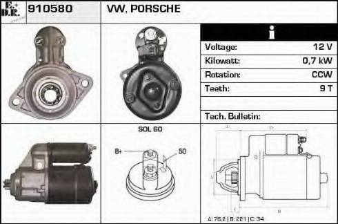 EDR 910580 - Démarreur cwaw.fr