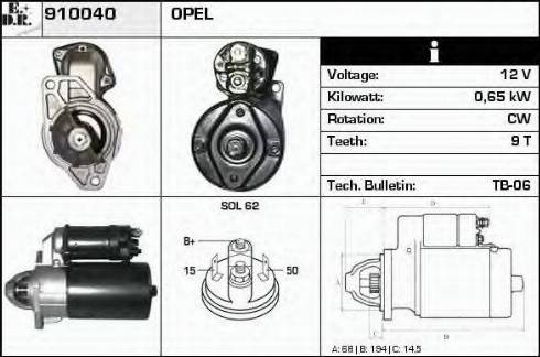 EDR 910040 - Démarreur cwaw.fr